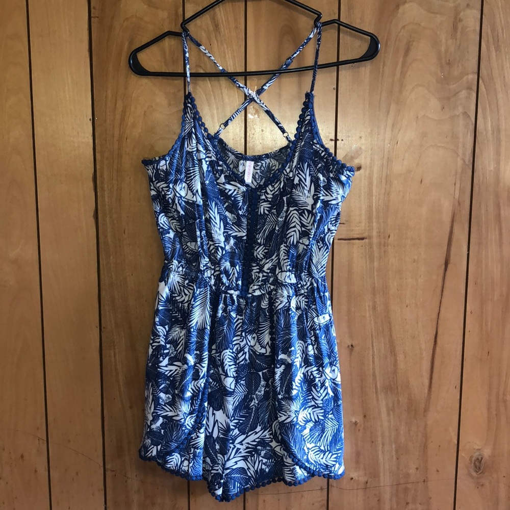 Cross strap romper